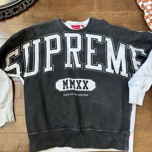 Supreme Overprint Crewneck (Ash Grey) Size Medium FW20